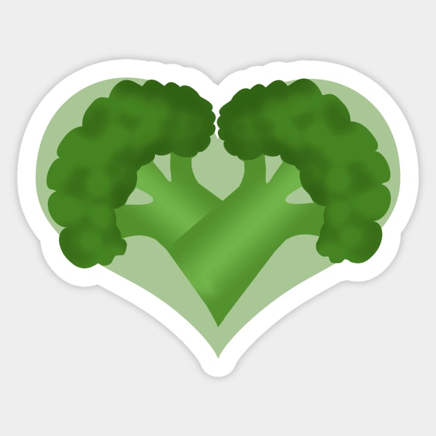 Broccoli heart Sticker by WordsGames